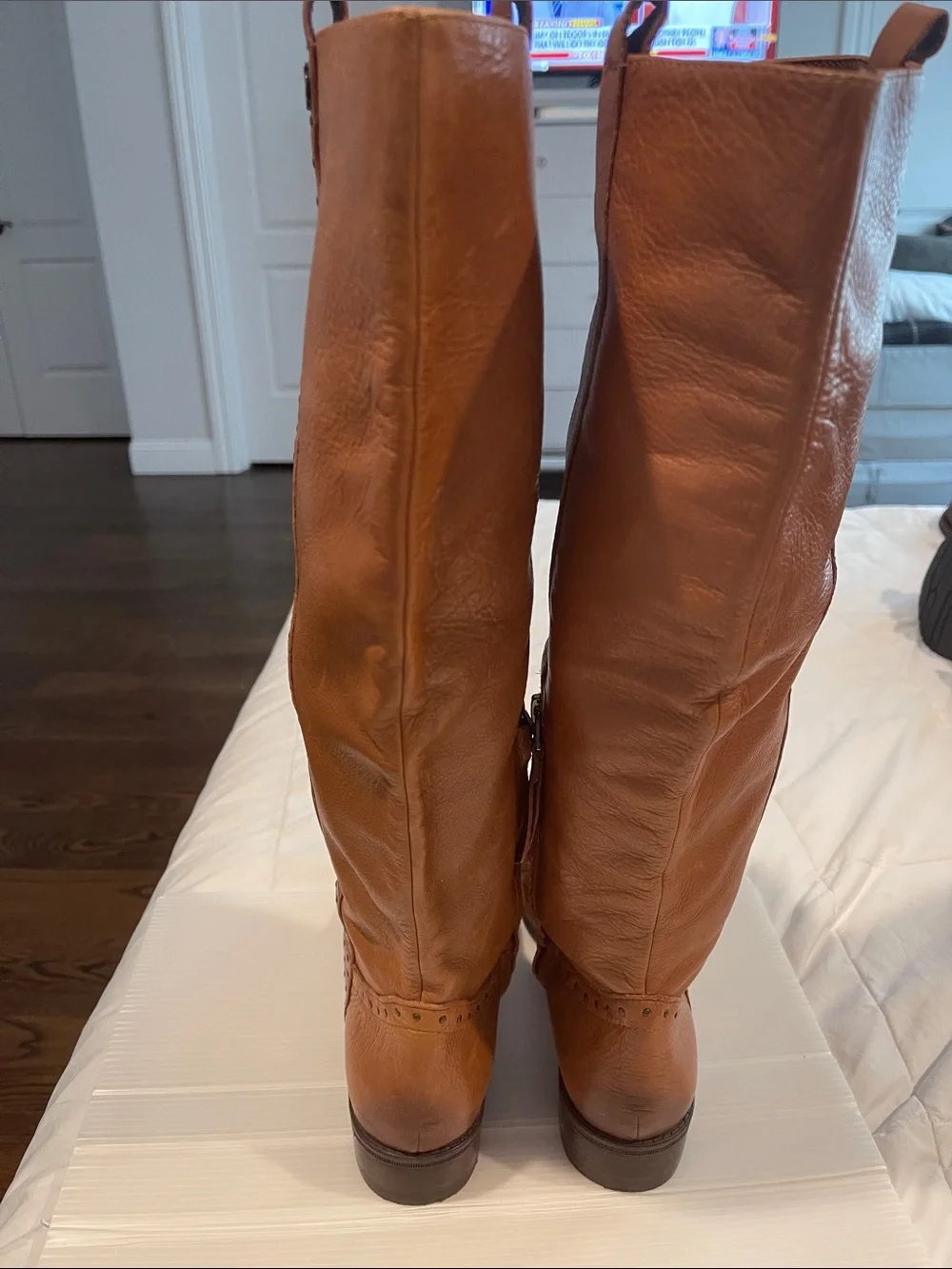 Sam Edelman Tall Leather Over-the-Knee Boots in Cognac
